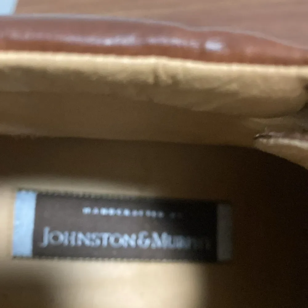 Johnston & Murphy NWOT Handcrafted  Meade Cap Toe Ankle Boot in Brown Calfskin.